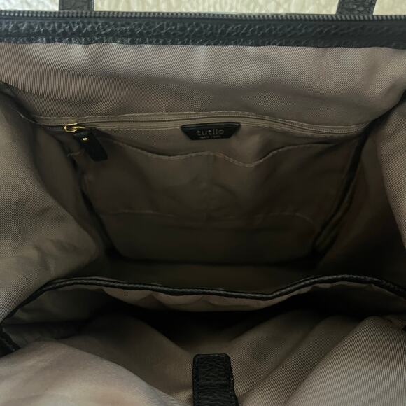 Navy Nylon Laptop Backpack Work Travel Bag Tutilo NY Carry The Day Multi Pocket main image 5